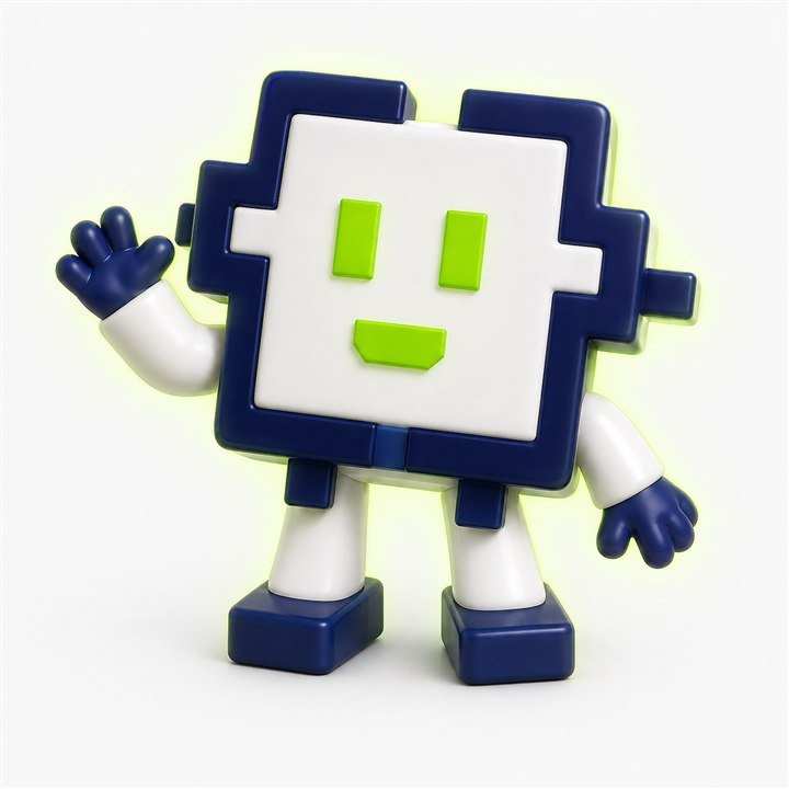 Dapty, el robot de Daptux, saludando